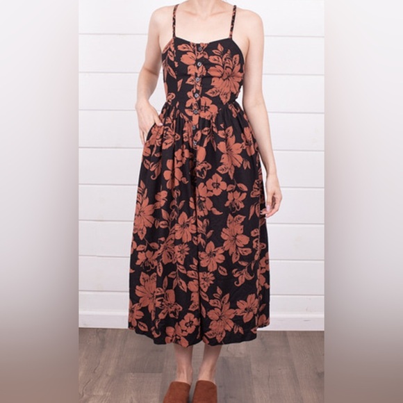 Free People FP | The Perfect Sundress | Floral | Cutout Tie Bust | Women’s L - Picture 1 of 6